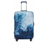 Abstract Ocean Waves - Housses de protection pour bagages de voyage - Housses élastiques pour valises de 45 à 32 cm, Noir, Mediano