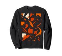 Abstract Orange Cream Brush Strokes Modern Art Abstract Sweatshirt