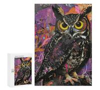Abstract Owl Art Print Puzzle 1000 Pièces Educa Jouet en Bois Cadeau Unique Décoration Intérieure Jeu Éducatif Challenge Toy Adultes Et Enfants À Partir De 14 Ans 300 PCS