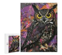 Abstract Owl Art Print Puzzle 1000 Pièces Educa Jouet en Bois Cadeau Unique Décoration Intérieure Jeu Éducatif Challenge Toy Adultes Et Enfants À Partir De 14 Ans 500 PCS