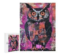 Abstract Owl Art Print Puzzle 1000 Pièces Educa Jouet en Bois Cadeau Unique Décoration Intérieure Jeu Éducatif Challenge Toy Adultes Et Enfants À Partir De 14 Ans 500 PCS