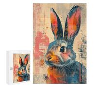Abstract Rabbit Art Print Puzzle 1000 Pièces Educa Jouet en Bois Cadeau Unique Décoration Intérieure Jeu Éducatif Challenge Toy Adultes Et Enfants À Partir De 14 Ans 1000 PCS