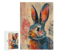 Abstract Rabbit Art Print Puzzle 1000 Pièces Educa Jouet en Bois Cadeau Unique Décoration Intérieure Jeu Éducatif Challenge Toy Adultes Et Enfants À Partir De 14 Ans 300 PCS