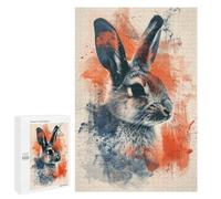 Abstract Rabbit Art Print Puzzle 1000 Pièces Educa Jouet en Bois Cadeau Unique Décoration Intérieure Jeu Éducatif Challenge Toy Adultes Et Enfants À Partir De 14 Ans 1000 PCS