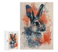 Abstract Rabbit Art Print Puzzle 1000 Pièces Educa Jouet en Bois Cadeau Unique Décoration Intérieure Jeu Éducatif Challenge Toy Adultes Et Enfants À Partir De 14 Ans 300 PCS