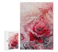 Abstract Rose Art Print Puzzle 300 Pièces Educa Jouet en Bois Cadeau Unique Décoration Intérieure Jeu Éducatif Challenge Toy Adultes Et Enfants À Partir De 14 Ans 300 PCS