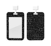 Abstract ScienceIllustration Porte-badge d'identification 3D avec lanière Protecteur de carte d'identité vertical Porte-badge avec fenêtre transparente Porte-badge pour carte d'identité pour infirmi