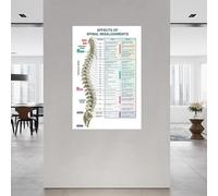 Abstract Spinal Column Art Print - Modern Linear Wall Decor Inspired by Human Anatomy - Minimalist Painting for Living Room, Bedroom, or Office(Framed,16x24inch(40x60cm))