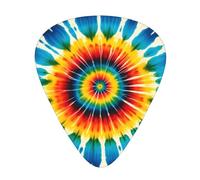 Abstract-Swirl-Tie-Dye Lot de 12 médiators avec 3 épaisseurs et boîte de rangement, médiators en ABS pour guitare basse électrique