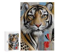 Abstract Tiger Art Print Puzzle 1000 Pièces Educa Jouet en Bois Cadeau Unique Décoration Intérieure Jeu Éducatif Challenge Toy Adultes Et Enfants À Partir De 14 Ans 300 PCS
