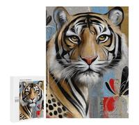 Abstract Tiger Art Print Puzzle 1000 Pièces Educa Jouet en Bois Cadeau Unique Décoration Intérieure Jeu Éducatif Challenge Toy Adultes Et Enfants À Partir De 14 Ans 500 PCS