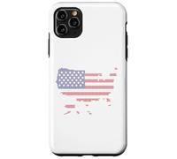 Abstract United States of America Graphic Map with USA Flag Coque pour iPhone 11 Pro Max