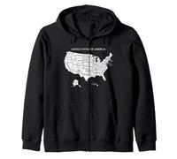 Abstract United States of America Graphic Map with USA Flag Sweat à Capuche