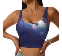 Abstract Universe Gilet de sport pour femme Idéal pour la course à pied et l'entraînement, Noir , S