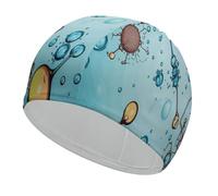 Abstraction Biologie Chimie Bonnet de bain Haute élasticité Bonnet de bain Convient à la fois aux cheveux longs courts Confortable Grand bonnet de douche pour réduire la traînée et protéger les