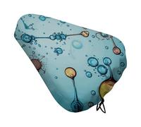 Abstraction Biologie Chimie Housse de siège de vélo hydrofuge Coussin de selle de vélo d'exercice Housse de selle de vélo avec cordon de serrage Pluie Neige Poussière Housse pour Ville VTT Vélo de
