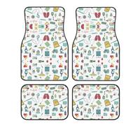 Abstraction Biology Chemistry4 Lot de 4 tapis de sol en caoutchouc toutes saisons pour VUS et camions Noir Dos antidérapant