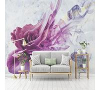 Abstraction Relief Simplicité Fleurs Violettes Papier Peint 3d Moderne Soie Texturée Haut De Gamme IdéAl Pour Le Salon Et La Chambre à Coucher-400cm×280cm