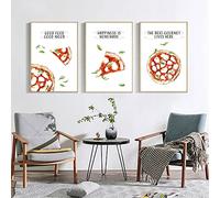 Abstractism Délicatesse Pizza Italienne Wall Art Toile Peinture Nordique Affiches et Gravures Mur Photos Living Home Decor19,6 "x 27,5" (50x70cm) x3 No frame