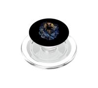 Abstrait Anu gyptien Divinité Bleu Draperie Portrait Icône PopSockets PopGrip pour MagSafe
