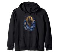 Abstrait Anu gyptien Divinité Bleu Draperie Portrait Icône Sweat à Capuche
