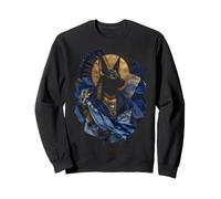 Abstrait Anu gyptien Divinité Bleu Draperie Portrait Icône Sweatshirt
