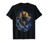 Abstrait Anu gyptien Divinité Bleu Draperie Portrait Icône T-Shirt