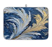 Abstrait Art Tapis de séchage à vaisselle en microfibre absorbant Motif plume 45,7 x 60,9 cm