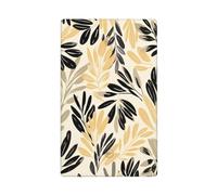 Abstrait Beige Feuilles Branches Botanique Simple Bascule Plaque Murale Vierge Couvercle d'Interrupteur Décoratif 1 Gang pour Cuisine Salle de Bain Taille 11,4 x 7 cm