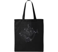Abstrait Blue Whale Mountain Range Crystal Natural Ecologique Coton Tote Bag Noir, Noir , Taille unique
