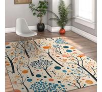Abstrait Boho Art Tapis 180 x 240 cm Arbre coloré et Motif de Points Tapis Lavable Doux Mince Vivre Chambre de bébé Chambre Chambre Chambre