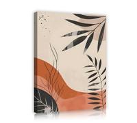abstrait botanique toile murale art minimaliste feuille murale affiche peinture peinture contemporain plantes impressions esthétique pour salon décoration intérieure 85x100cm cadre intérieur