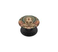 Abstrait Bouddha Fleur de Lotus - Bouddhisme Spirituel Bouddhiste PopSockets PopGrip Adhésif