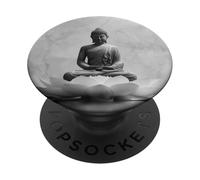 Abstrait Bouddha Fleur de Lotus Minimaliste Bouddhisme Bouddhiste PopSockets PopGrip Adhésif
