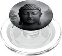 Abstrait Bouddha Fleur de Lotus Minimaliste Bouddhisme Bouddhiste PopSockets PopGrip pour MagSafe