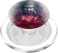 Abstrait Bouddha Fleur de Lotus Minimaliste Bouddhisme Bouddhiste PopSockets PopGrip pour MagSafe