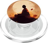 Abstrait Bouddha Fleur de Lotus Minimaliste Bouddhisme Bouddhiste PopSockets PopGrip pour MagSafe