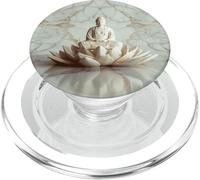 Abstrait Bouddha Fleur de Lotus Minimaliste Bouddhisme Bouddhiste PopSockets PopGrip pour MagSafe