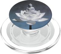 Abstrait Bouddha Fleur de Lotus Minimaliste Bouddhisme Bouddhiste PopSockets PopGrip pour MagSafe