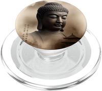 Abstrait Bouddha Fleur de Lotus Minimaliste Bouddhisme Bouddhiste PopSockets PopGrip pour MagSafe