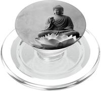 Abstrait Bouddha Fleur de Lotus Minimaliste Bouddhisme Bouddhiste PopSockets PopGrip pour MagSafe