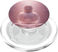 Abstrait Bouddha Fleur de Lotus Minimaliste Bouddhisme Bouddhiste PopSockets PopGrip pour MagSafe