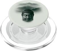 Abstrait Bouddha Fleur de Lotus Minimaliste Bouddhisme Bouddhiste PopSockets PopGrip pour MagSafe