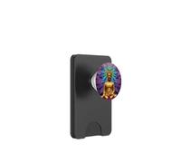 Abstrait Bouddha Fleur de Lotus Minimaliste Bouddhisme Bouddhiste PopSockets PopWallet pour MagSafe