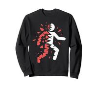 Abstrait Brisé Runner in Motion Art Minimaliste Sweatshirt