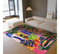 Abstrait coloré 200x300 Tapis pour Salon antidérapant Machine Lavable à la fauvisme Coups Pinceau artistiques légère Poil Bas Grande Moquette pour Chambre entrée Bureau