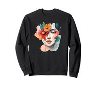Abstrait coloré Femme Art Visage Sweatshirt