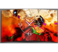 Abstrait Couleur Flash Horloge murale design moderne horloge murale silencieuse pas de tic-tac dixtime 3D-0230