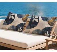 Abstrait Coussin Exterieur Impermeable Housse Coussin 50x60 cm Lot de 2 Graffiti Coussins Couvre automne Décoratives Taie Oreiller Velour Double Face à Motif Pour Salon Jardin Taie d'oreiller qq-517