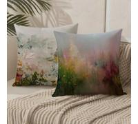 Abstrait Coussin Exterieur Impermeable Rétro Housse Coussin 30x30 Lot de 2 Double Face Imprimé Velours Taie Oreiller de Canap pour Salon Chambre Jardin Terrasse Quatre Saisons Decor Cadeaux 1B-434
